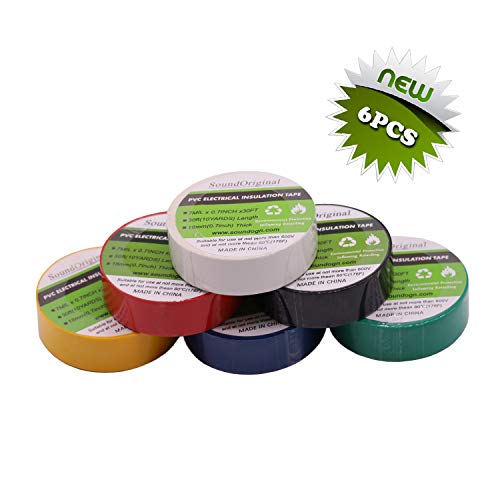 SoundOriginal Multicolor Electrical Tape 6 Pack - Image 4