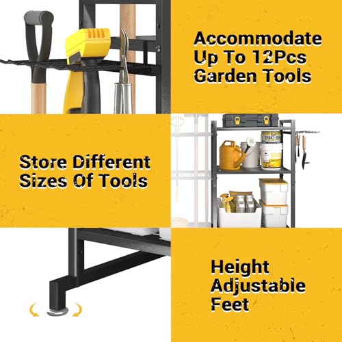 SOYEEZE Garden Tool Organizer, Heavy Duty Rack - Image 3
