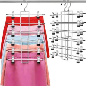 Lumigens Space Saving 6-Tier Skirt Hangers
