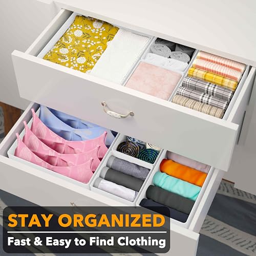 SpaceAid Drawer Organizer Bins, 12 Pack, White - Image 3
