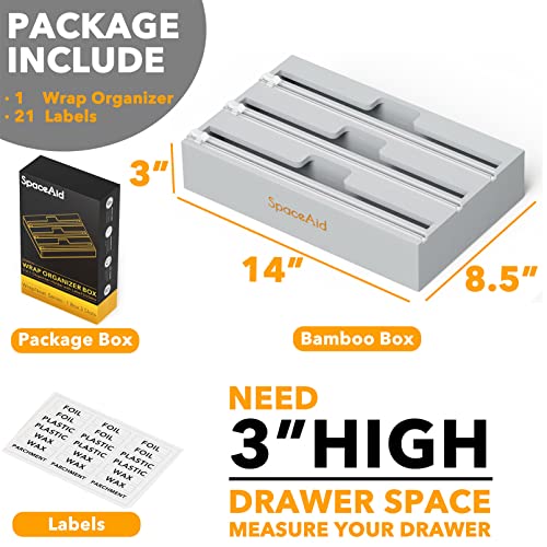 SpaceAid Wrap Organizer With Cutter And Labels - Image 3