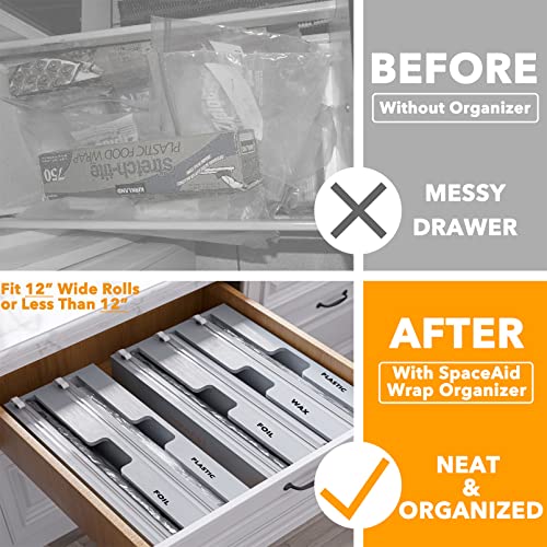 SpaceAid Wrap Organizer With Cutter And Labels - Image 2