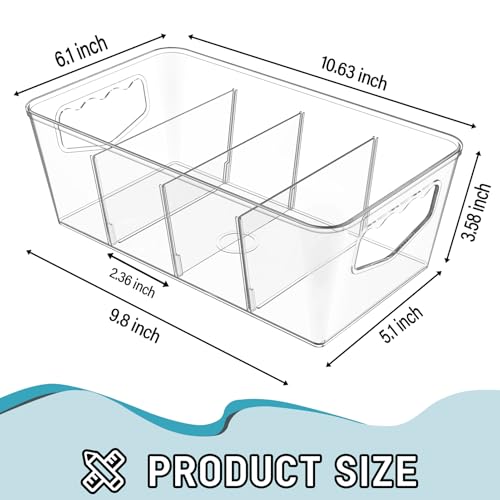SPACEKEEPER Clear Pantry Storage Bins, 2 Pack - Image 2