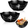 Shellwei Spider Web Halloween Candy Bowls