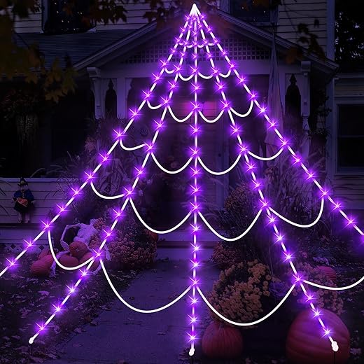 Zivilic Spider Web Lights 150 LED, 8 Modes