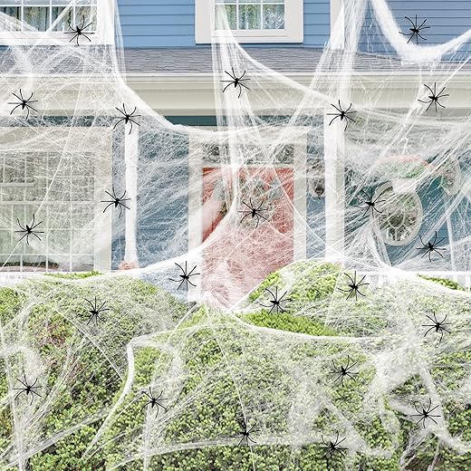 Nirohee Spider Webs Halloween Decorations With Spiders