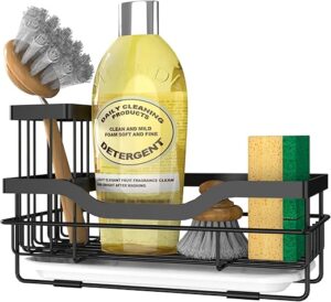 Vanwood Sponge Holder Sink Organizer, Multifunctional Caddy