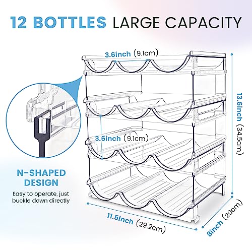 spospo Water Bottle Organizer Shelf, 4 Pack - Image 3