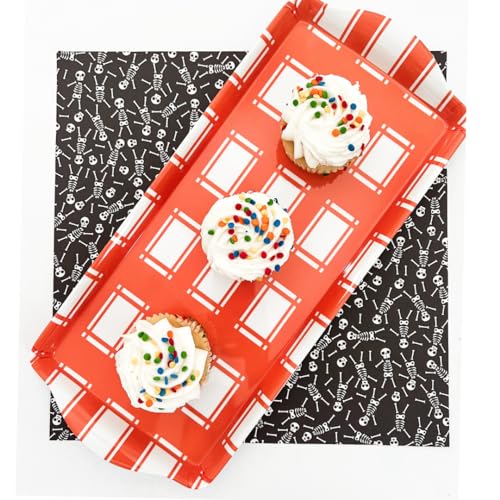 Sprinkles & Confetti Orange Gingham Melamine Serving Tray - Image 5