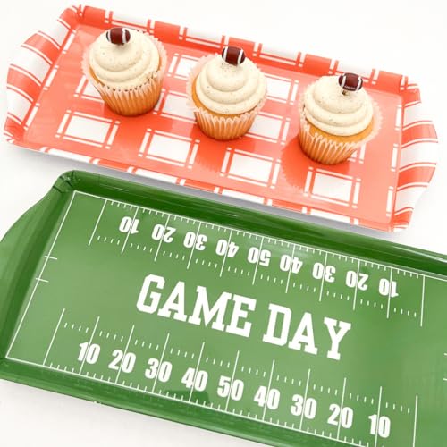 Sprinkles & Confetti Orange Gingham Melamine Serving Tray - Image 2