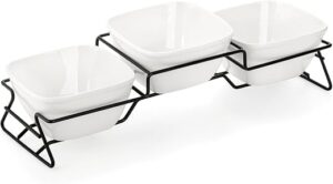 ZENFUN Square Bowl Chip & Dip Serving Set