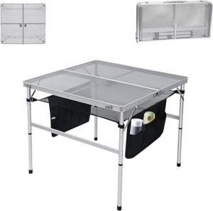 Nice C Square Folding Table, Height Adjustable, Aluminum