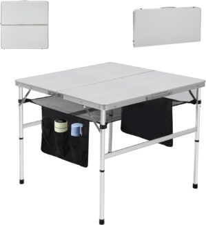 Nice C Square Picnic Folding Table With Cooler