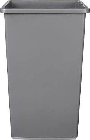 Amazon Basics Square Waste Container, 25 Gallons, Grey