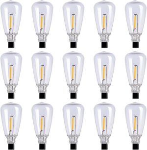 addlon ST38 LED Replacement Bulbs, 15 Pack