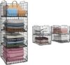 Jakyitvi Stackable Closet Storage Bins, 4 Pack