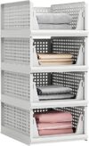 Proarea Stackable Plastic Storage Basket Organizer (4L)