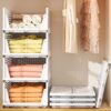 Neprock Stackable Plastic Storage Drawers, 4 Pack
