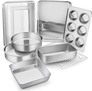 E-far Stainless Steel Bakeware Set, 9-Piece