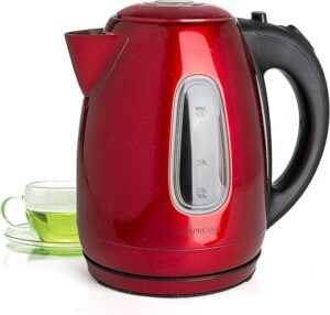 Mixpresso Stainless Steel Cordless Electric Kettle, 1.7L