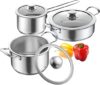 Aufranc Stainless Steel Nonstick Cookware Set, 6 Piece