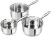 MICHELANGELO Stainless Steel Saucepan Set With Lids