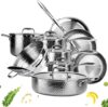 imarku Stainless Steel Tri-Ply Cookware Set