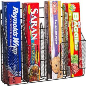Home Basics Stainless Steel Wrap Organizer, Rust Resistant