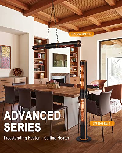 STAR PATIO Electric Hanging Patio Heater, 750/1500W Infrared - Image 3