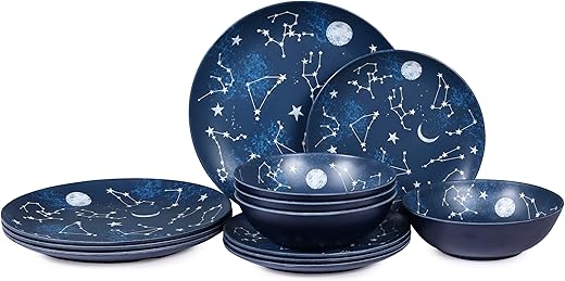 Gofunfun Starry Pattern Melamine Dinnerware Set