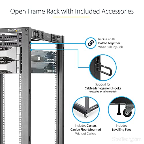 StarTech.com 42U Mobile Open Frame Server Rack - Image 4