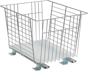 Household Essentials Steel Pull-Out Storage Organizer Bin