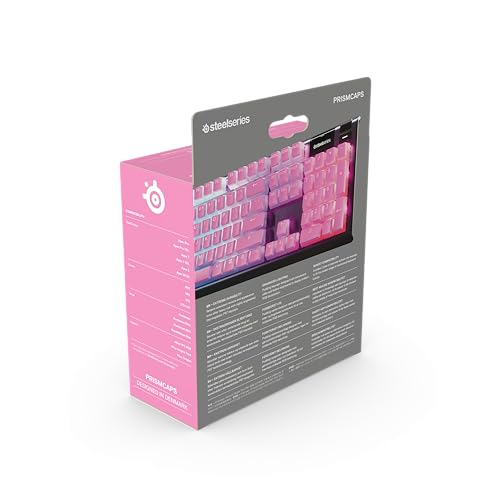 SteelSeries Pudding-Style Durable PBT Keycaps - Pink - Image 4