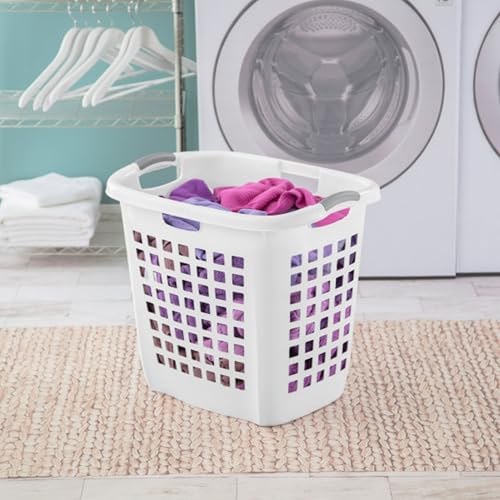 Sterilite Ultra Easy Carry Laundry Hamper, White - Image 5