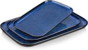 vancasso Stern Blue Serving Platters Set