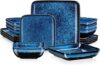 vancasso Stern Blue Square Dinnerware Set 16 Pieces