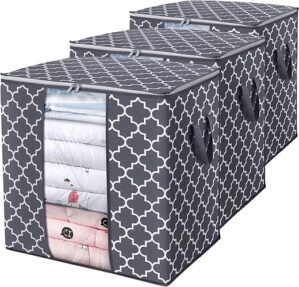 WISELIFE Storage Bags 100L Large Blanket Containers