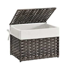 SONGMICS Storage Basket With Lid, 9.2 Gallon