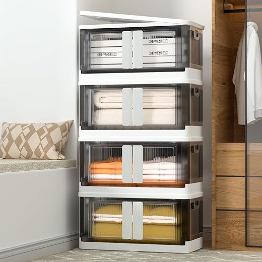 Idle Way Storage Bins With Lids, 4 Pack