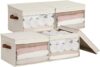 StorageWorks Storage Bins With Lids, Beige, 4-Pack