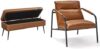 VASAGLE Storage Ottoman Bench, Caramel Brown ULOM074K01