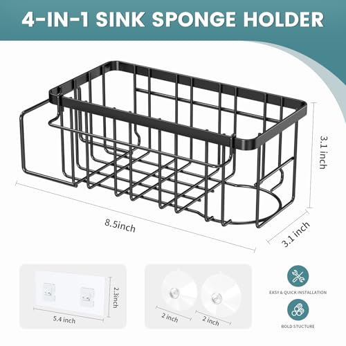 StorageRight 4-in-1 Sponge Holder With Adhesive Hook - Image 2