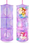 Basumee Stuffed Animals Storage Net Hammock, Purple