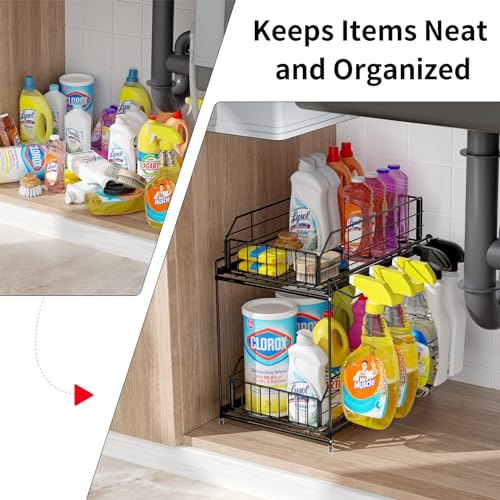 SUEH DESIGN Under Sink 2-Tier Cabinet Organizer - Image 2