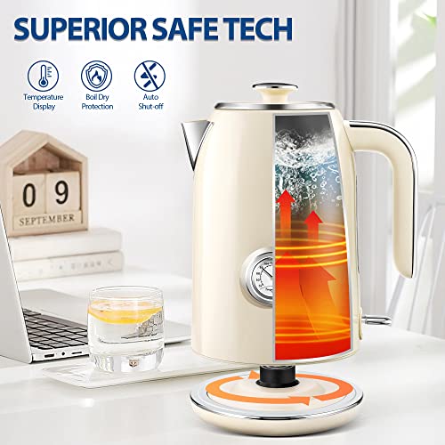 SULIVES Electric Kettle 1.7L Stainless Steel 1500W - Image 5