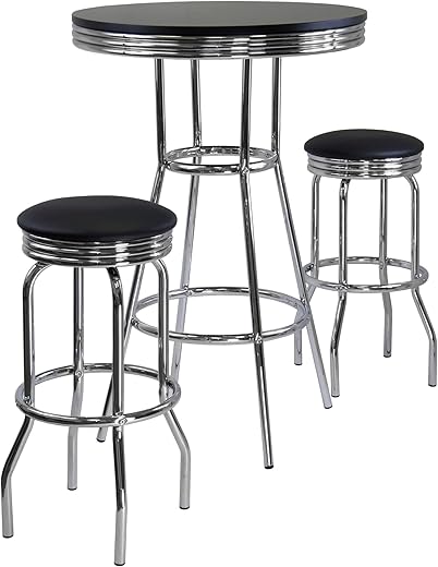 Winsome Summit Dining Furniture, Black/Metal