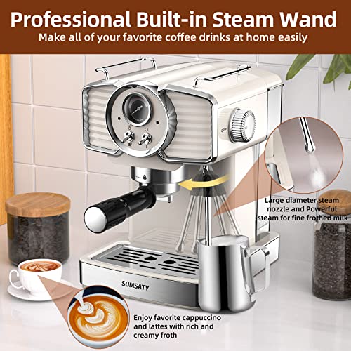 SUMSATY Professional Espresso Maker With Milk Frother - Image 4
