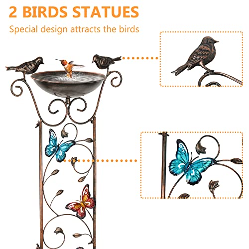 SUNNYPARK Bird Bath With Decorative Trellis - Image 2