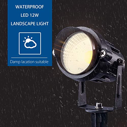 SUNVIE Outdoor LED Spotlights Waterproof 12W 3000K - Image 5