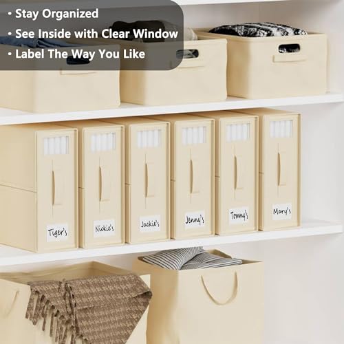 SUOCO Foldable Linen Closet Organizer, 6 Pack - Image 2